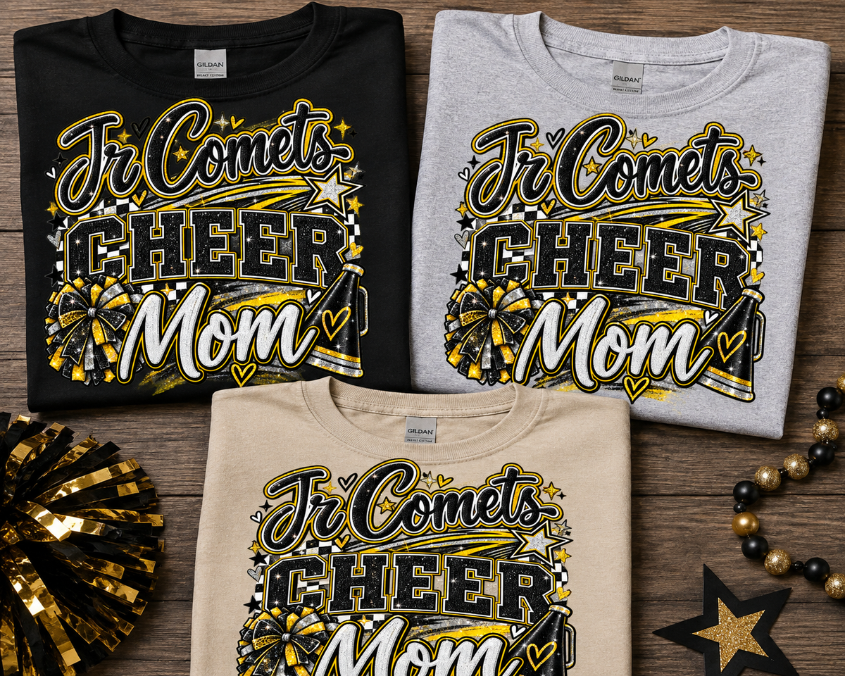 Jr Comets cheer Mom 