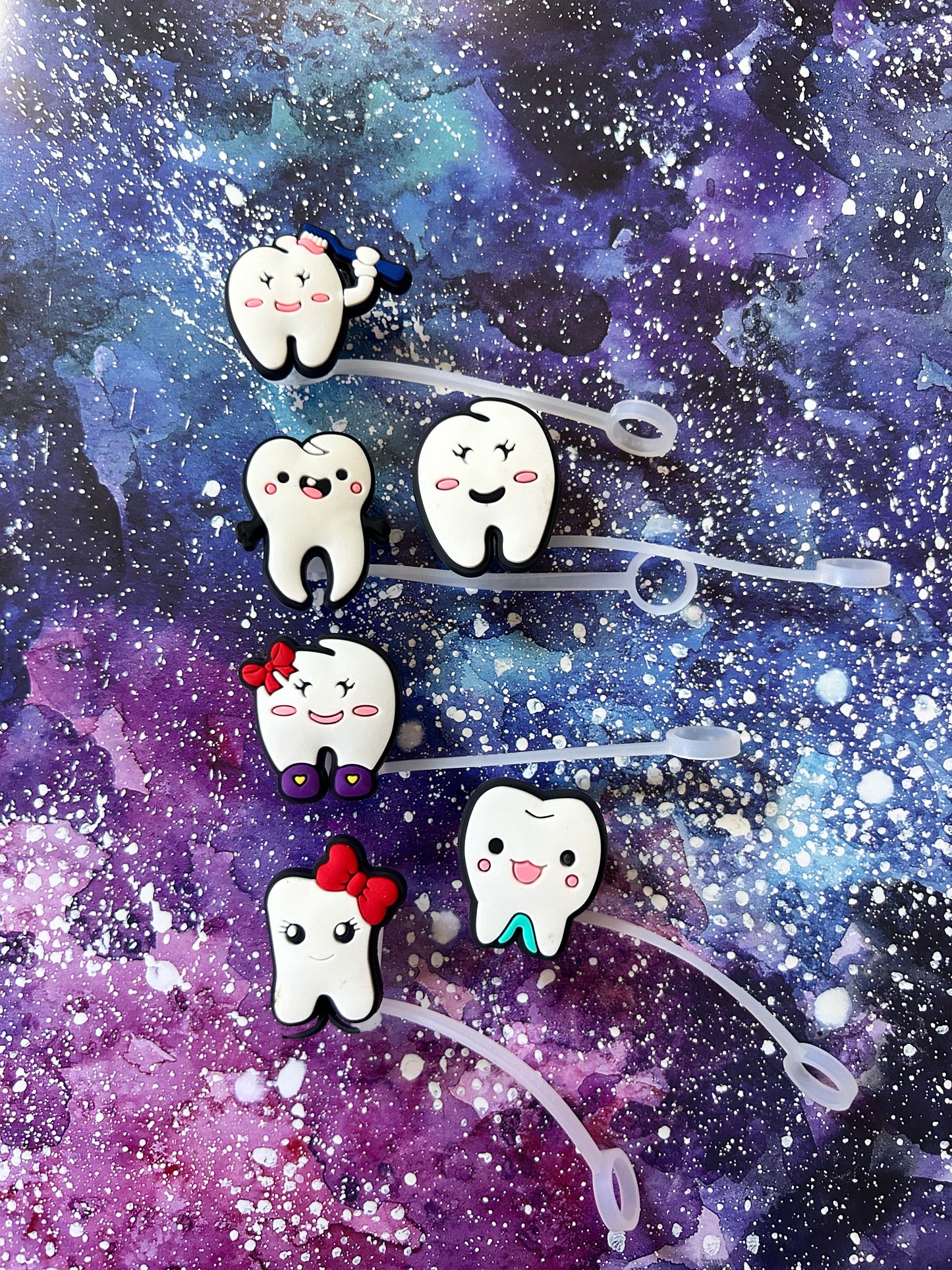 Tooth fairy straw covers 