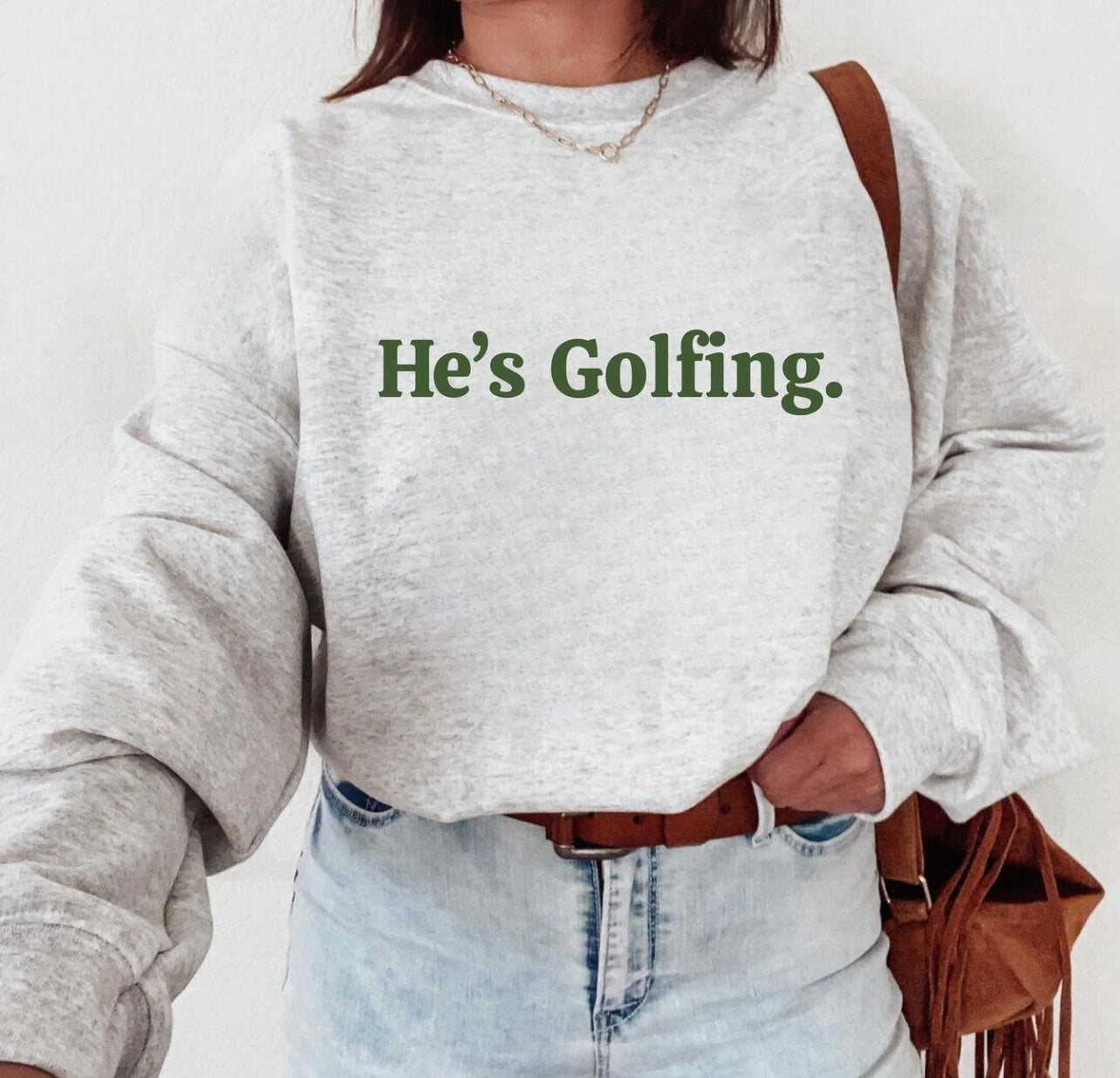 He’s golfing