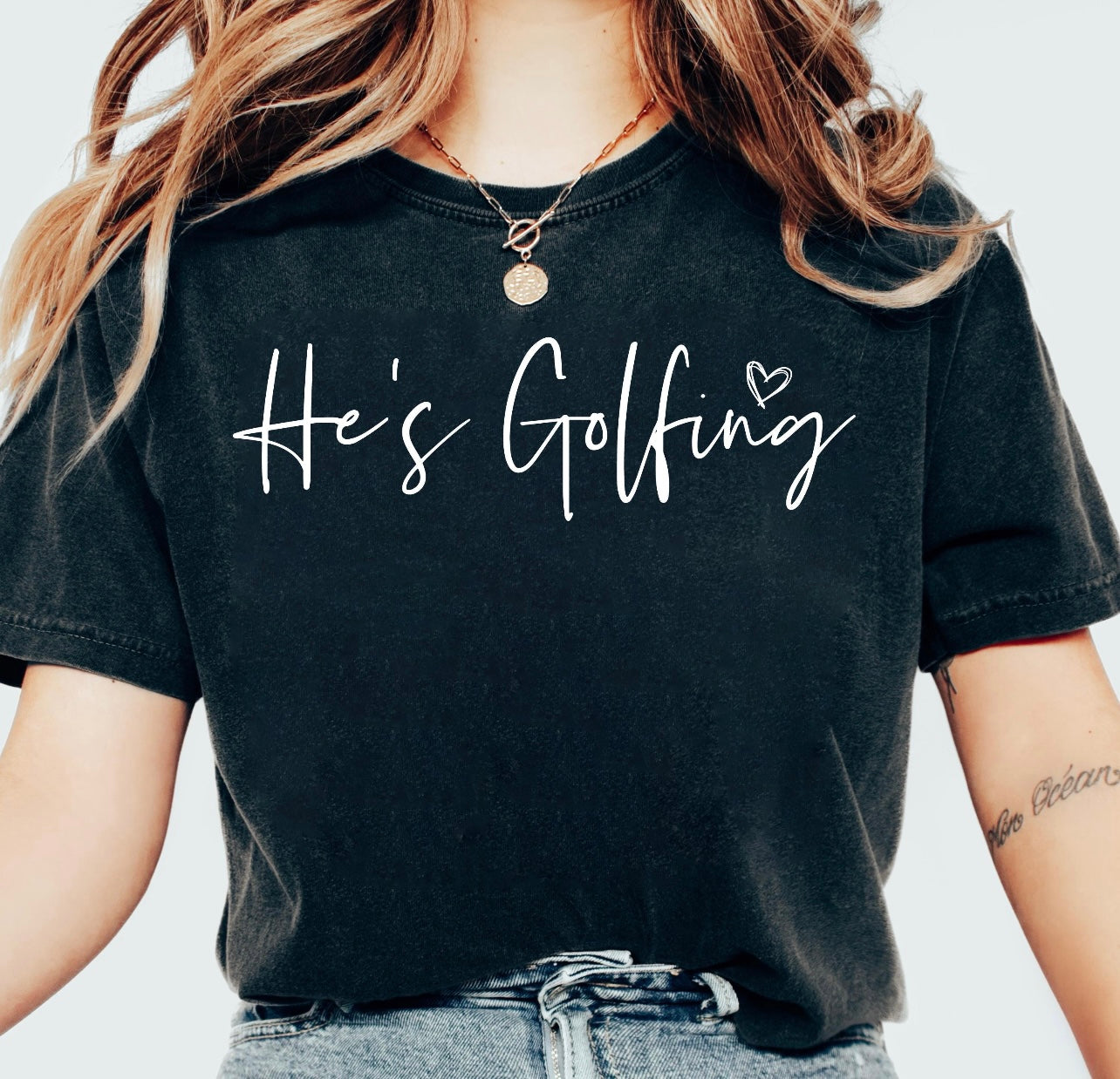 He’s golfing