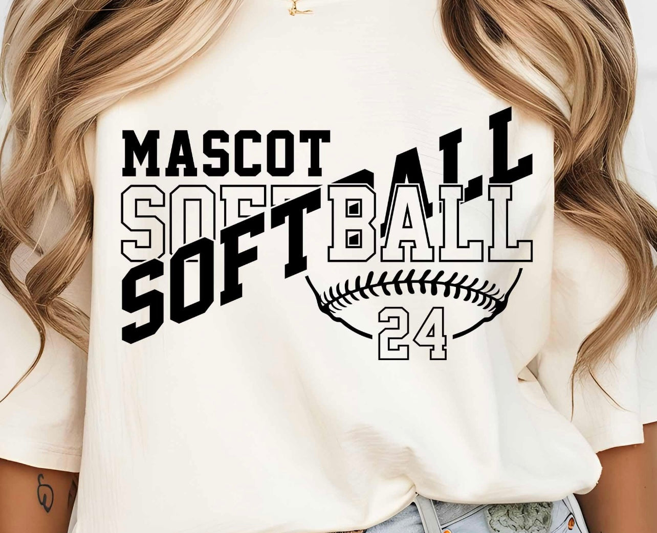 Personalized softball team top