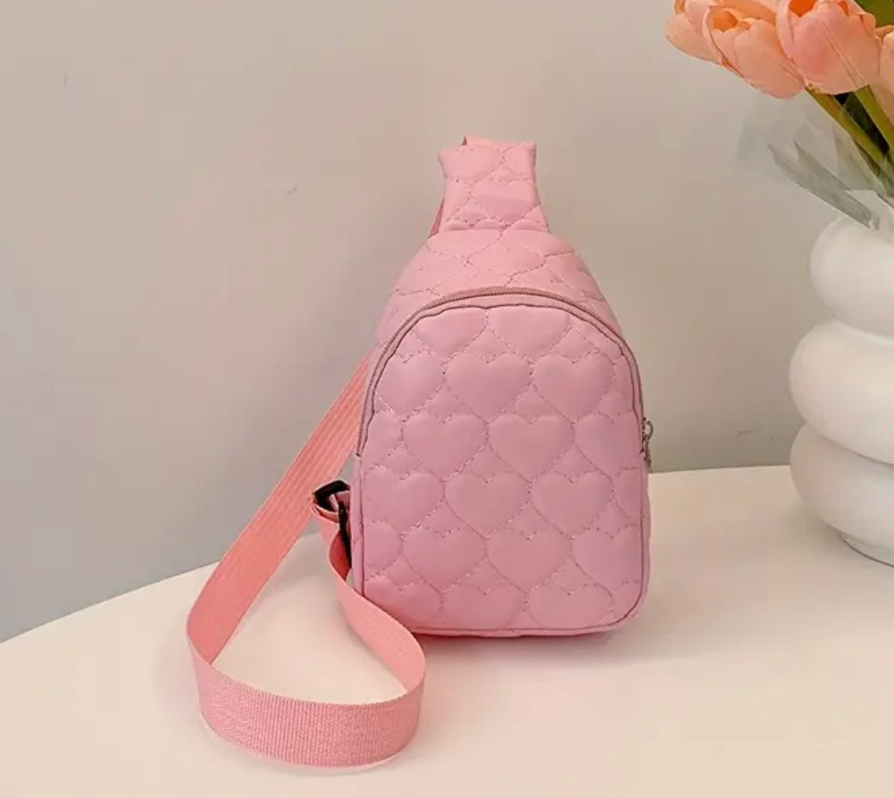 Puffy heart kids crossover bag 