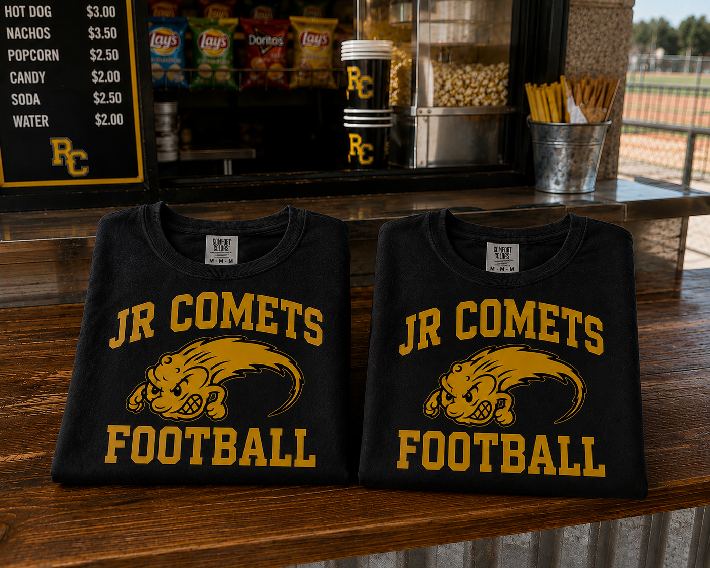 Comfort color, Jr Comets football T-shirt 