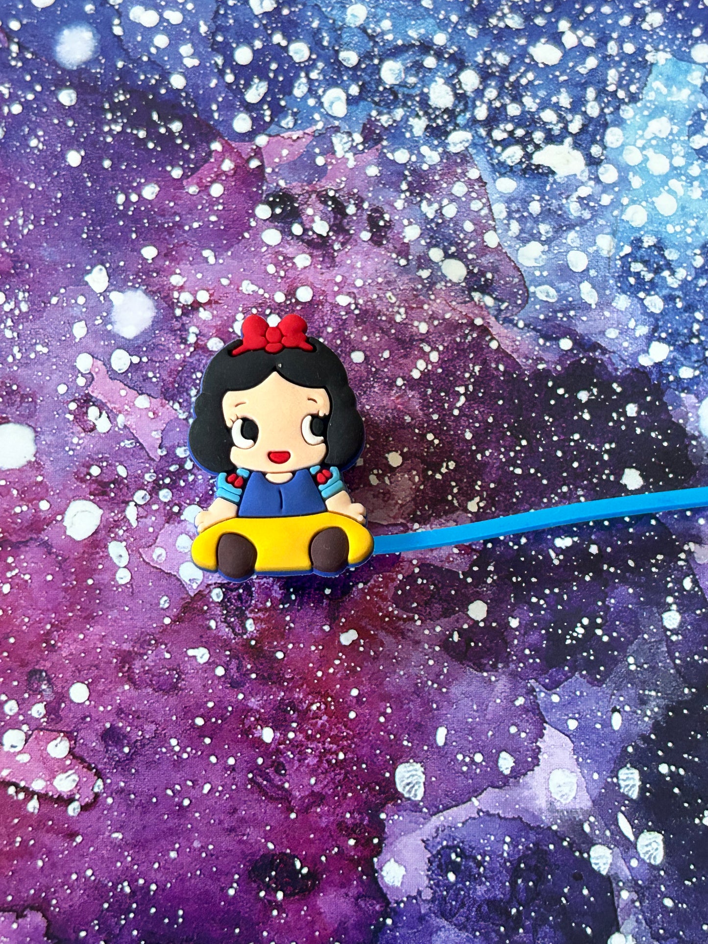 Blue princess straw topper 