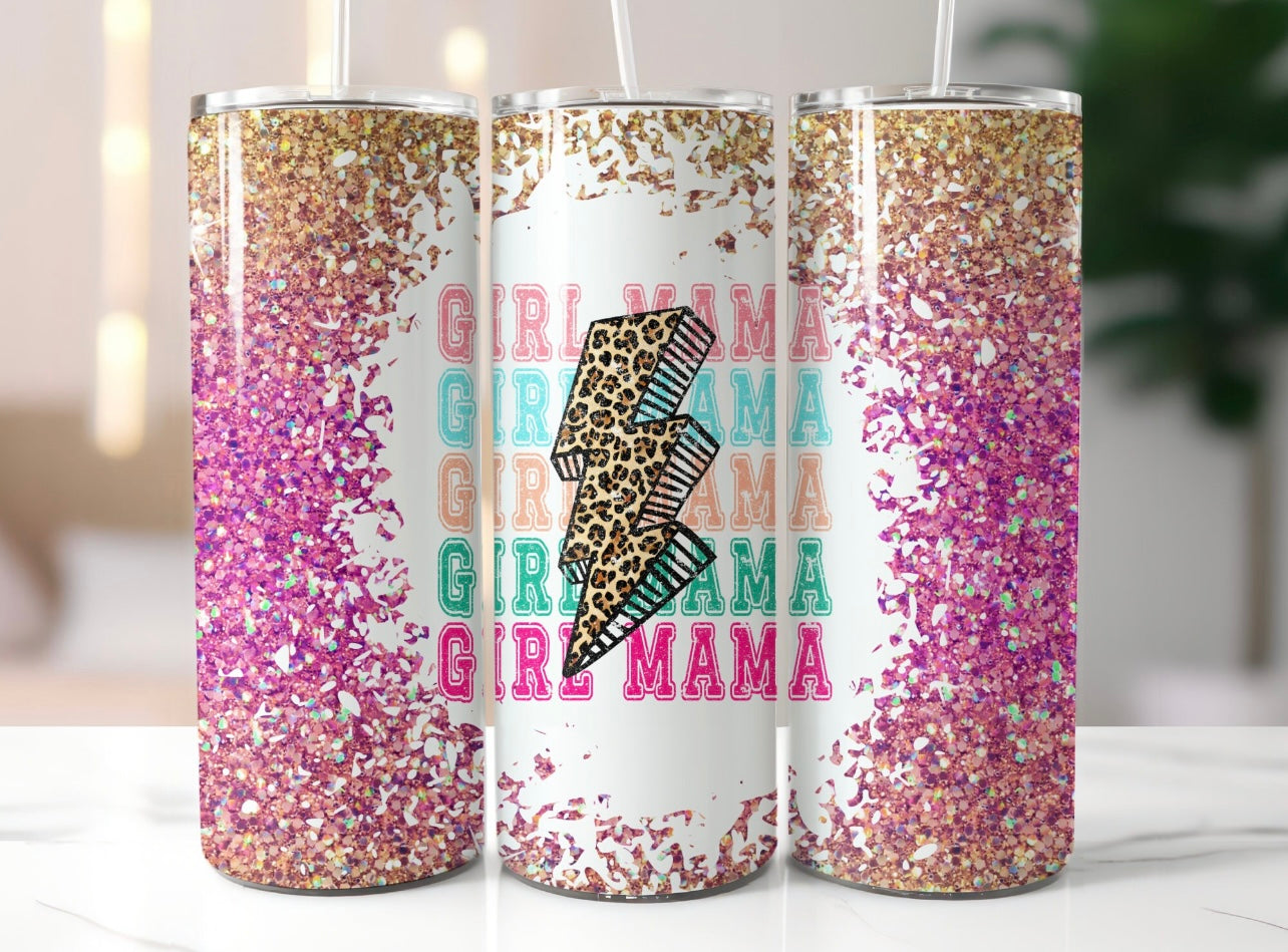 Glitter Girl/Boy Mama tumbler