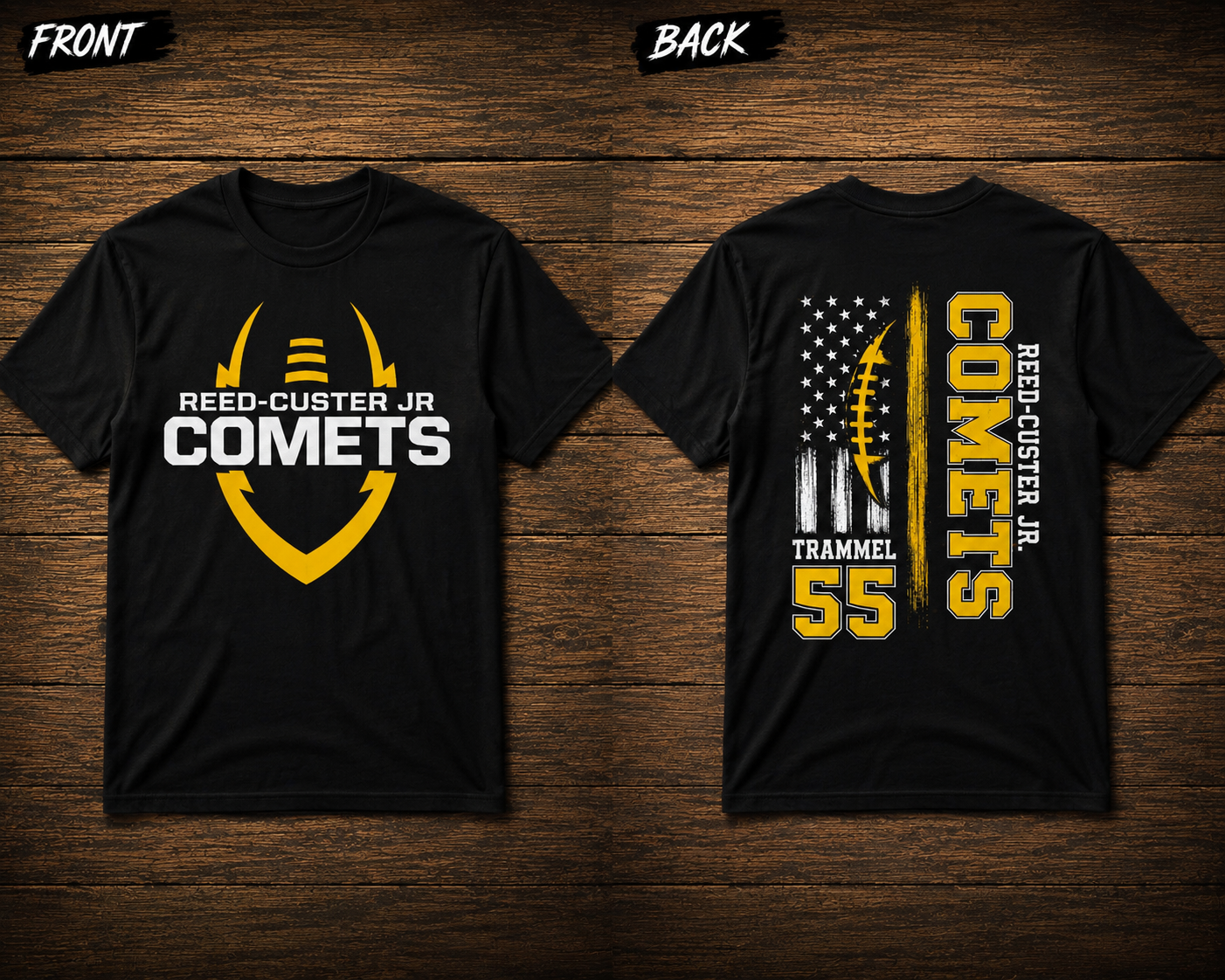 Personalized Reed-Custer Jr. Comets Football