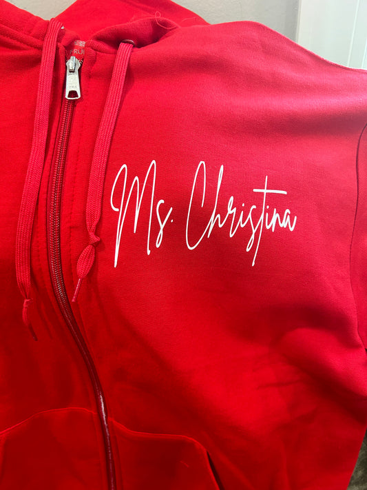 Custom Ms. Sweatshirts