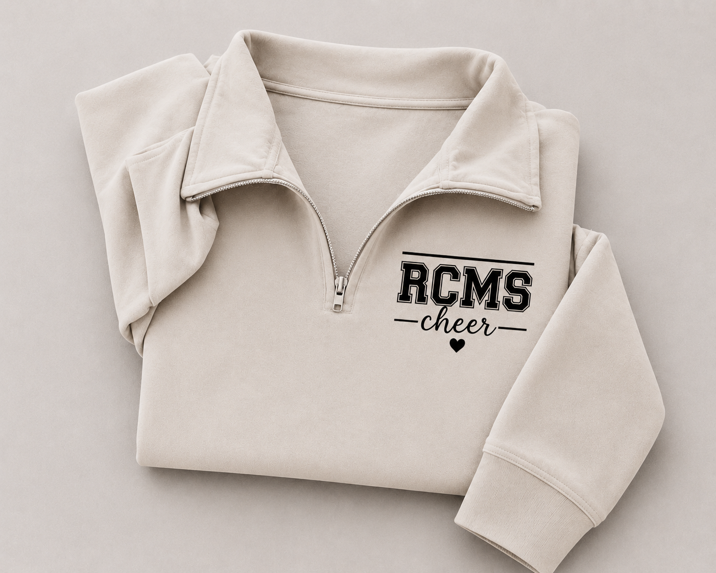 RCMS cheer quarters zip pullover ￼￼