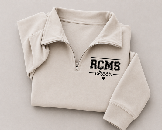 RCMS cheer quarters zip pullover ￼￼