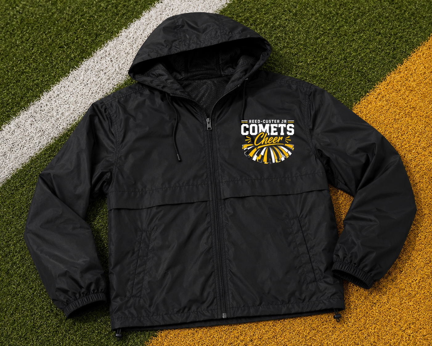 Personalized cheer windbreaker jacket
