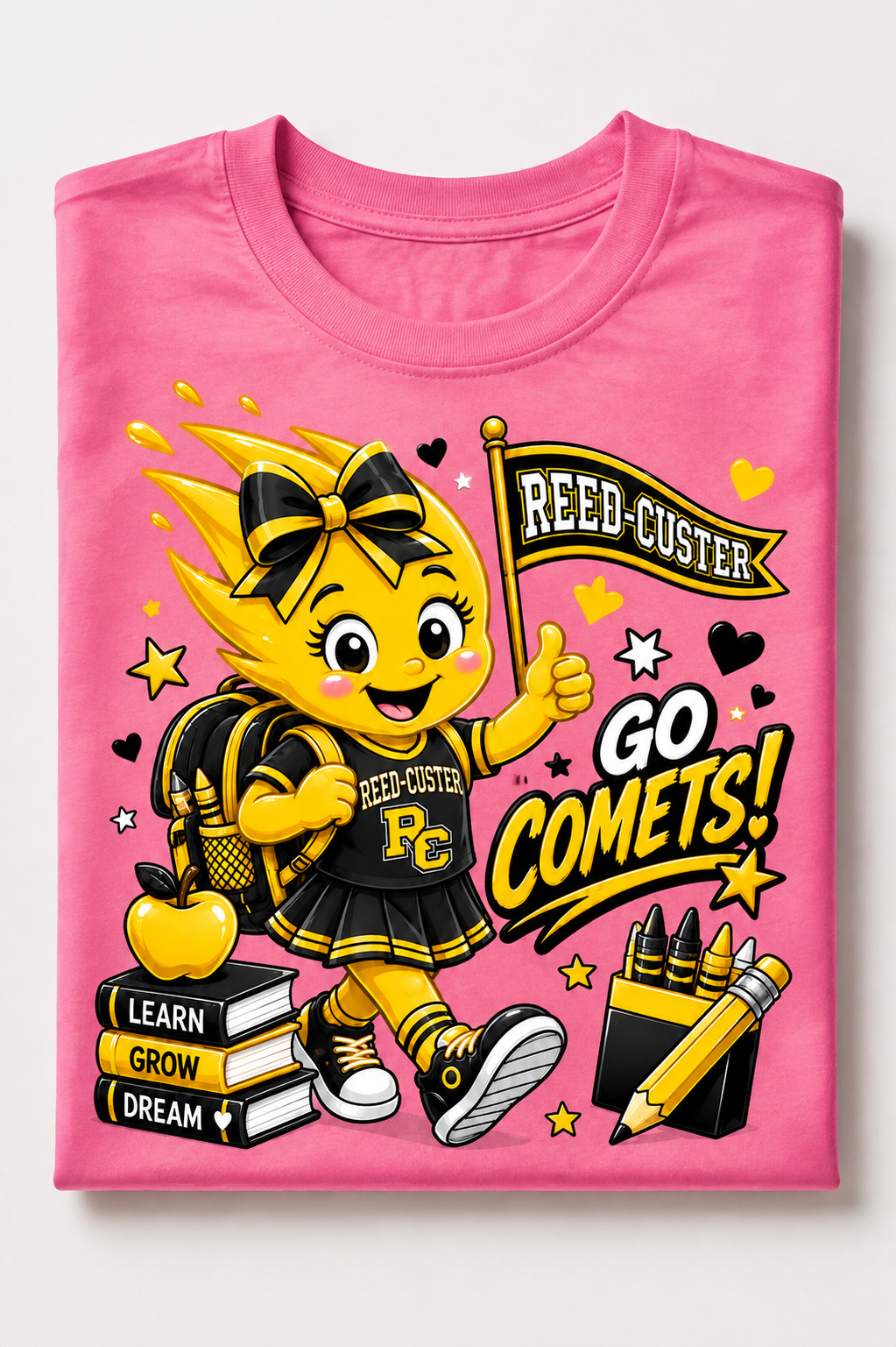 Reed-Custer Go Comets Bow School Spirit Youth T-Shirt
