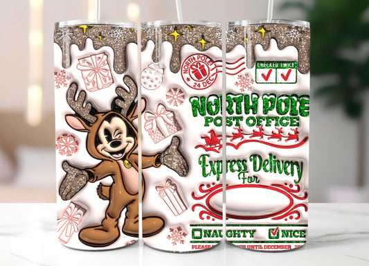 Custom NP post office tumbler