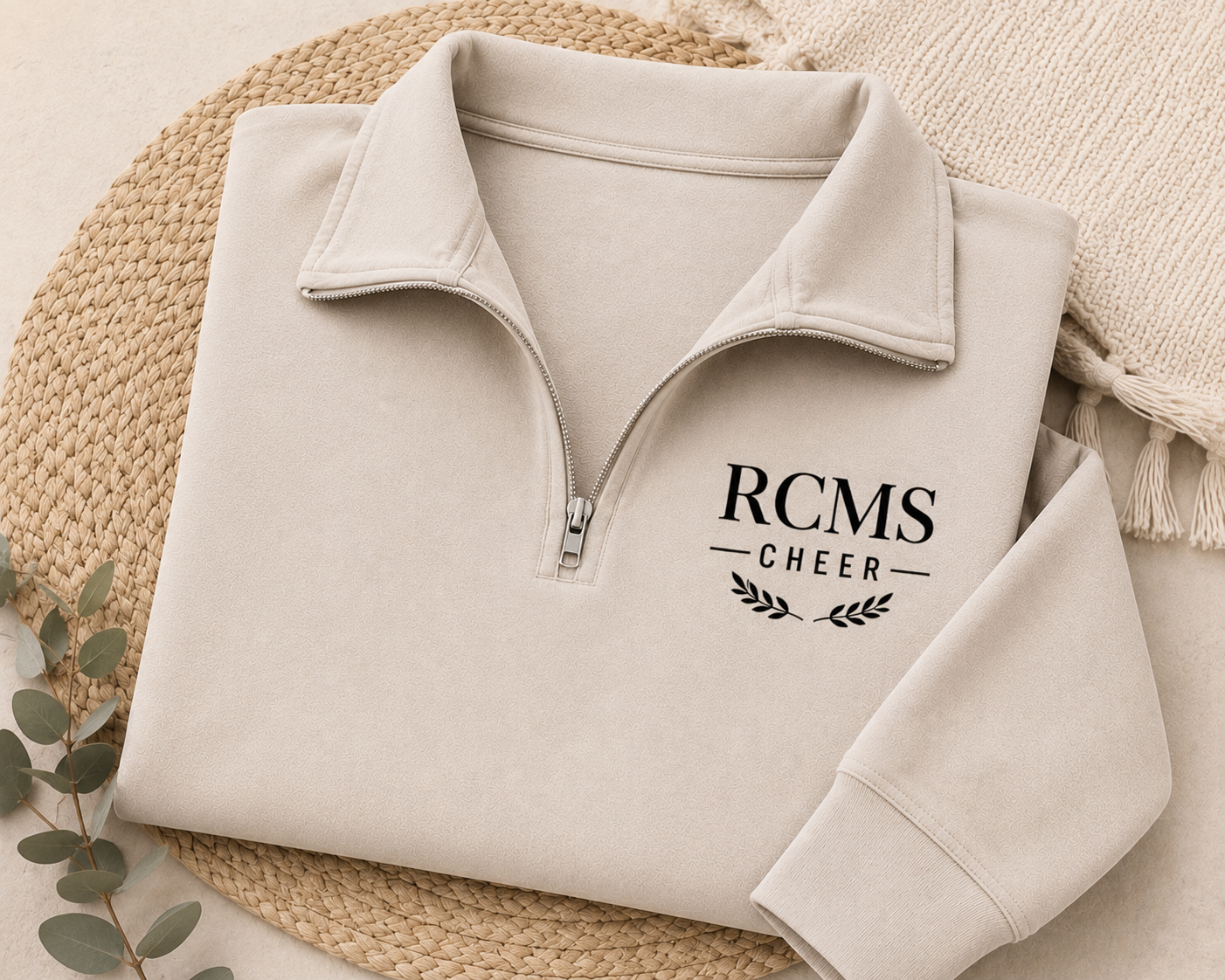 RCMS cheer quarters zip pullover ￼￼