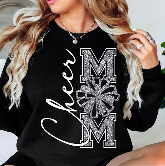Glitter cheer mom