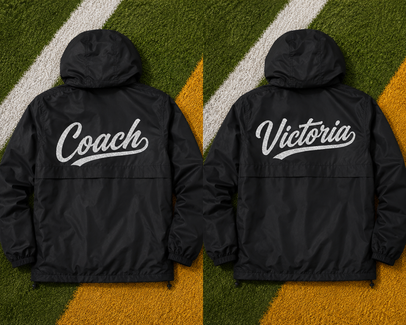 Personalized cheer windbreaker jacket
