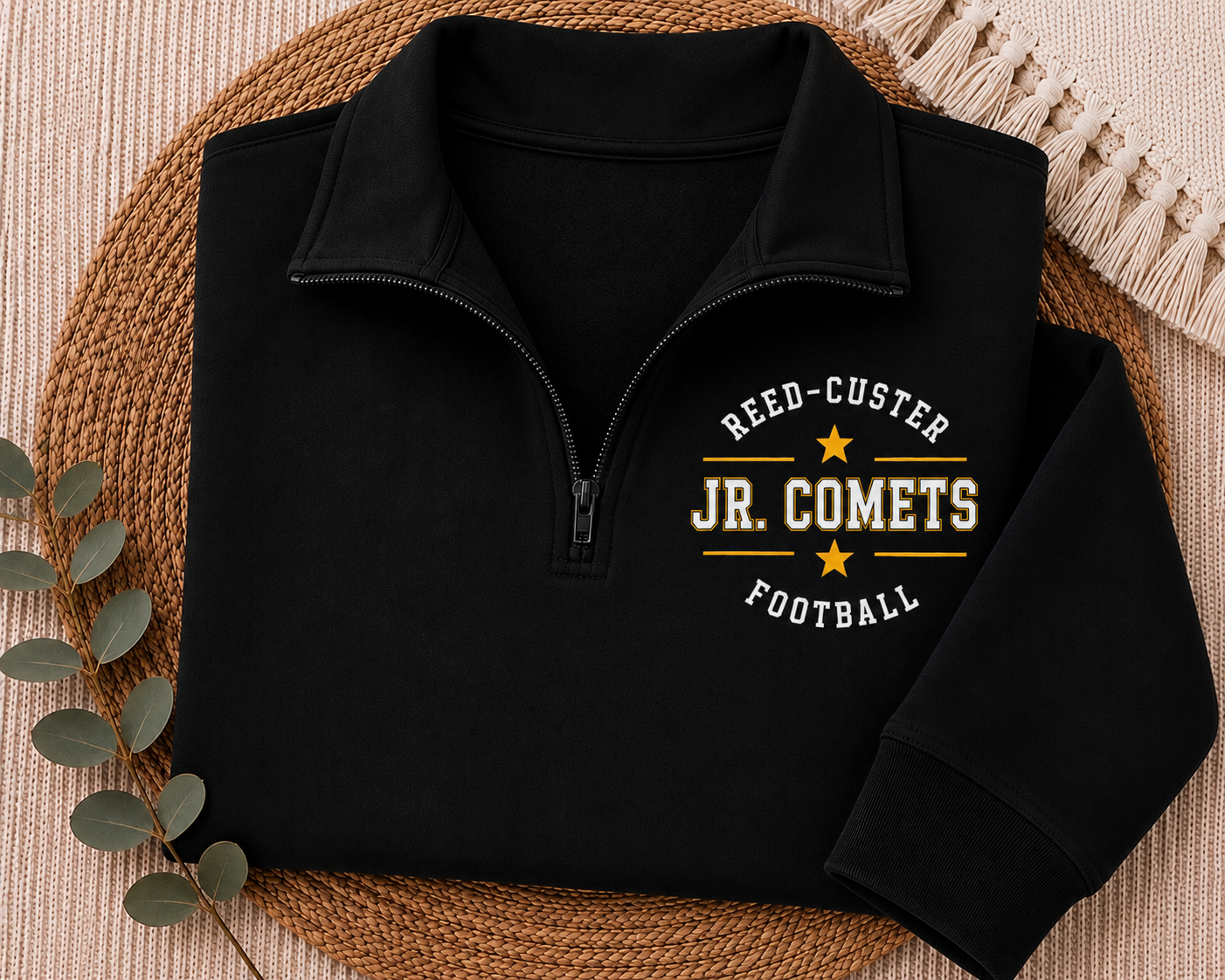 Jr Comets football quarter zip￼