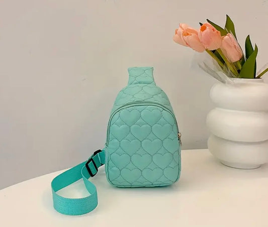 Puffy heart kids crossover bag ￼