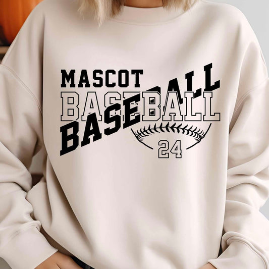 Personalized baseball team top
