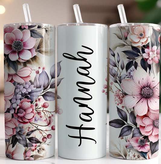 Personalize flower tumbler