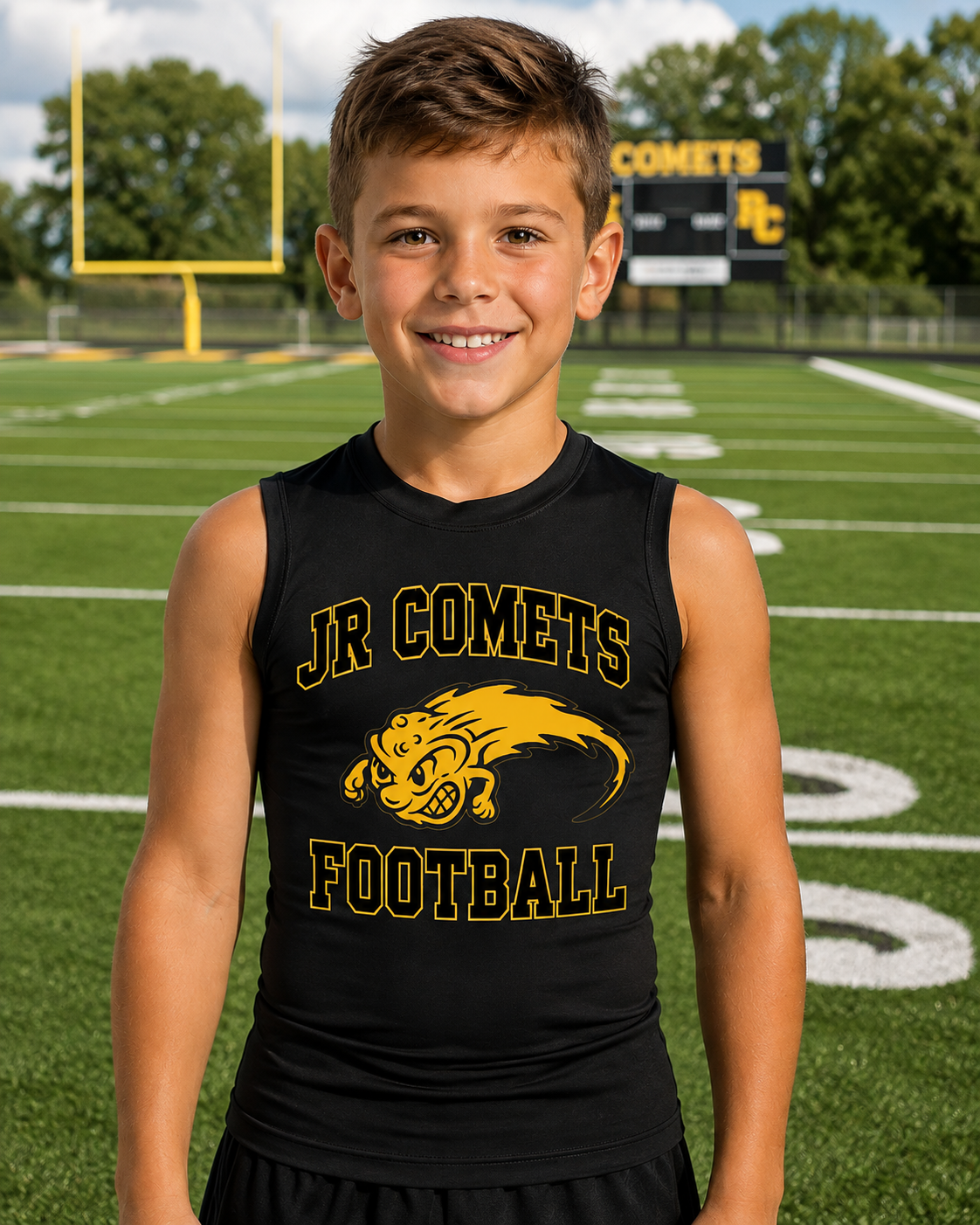 Compression sleeveless tee youth