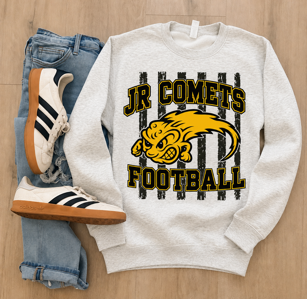 Jr. Comets Football Tshirt and crewneck