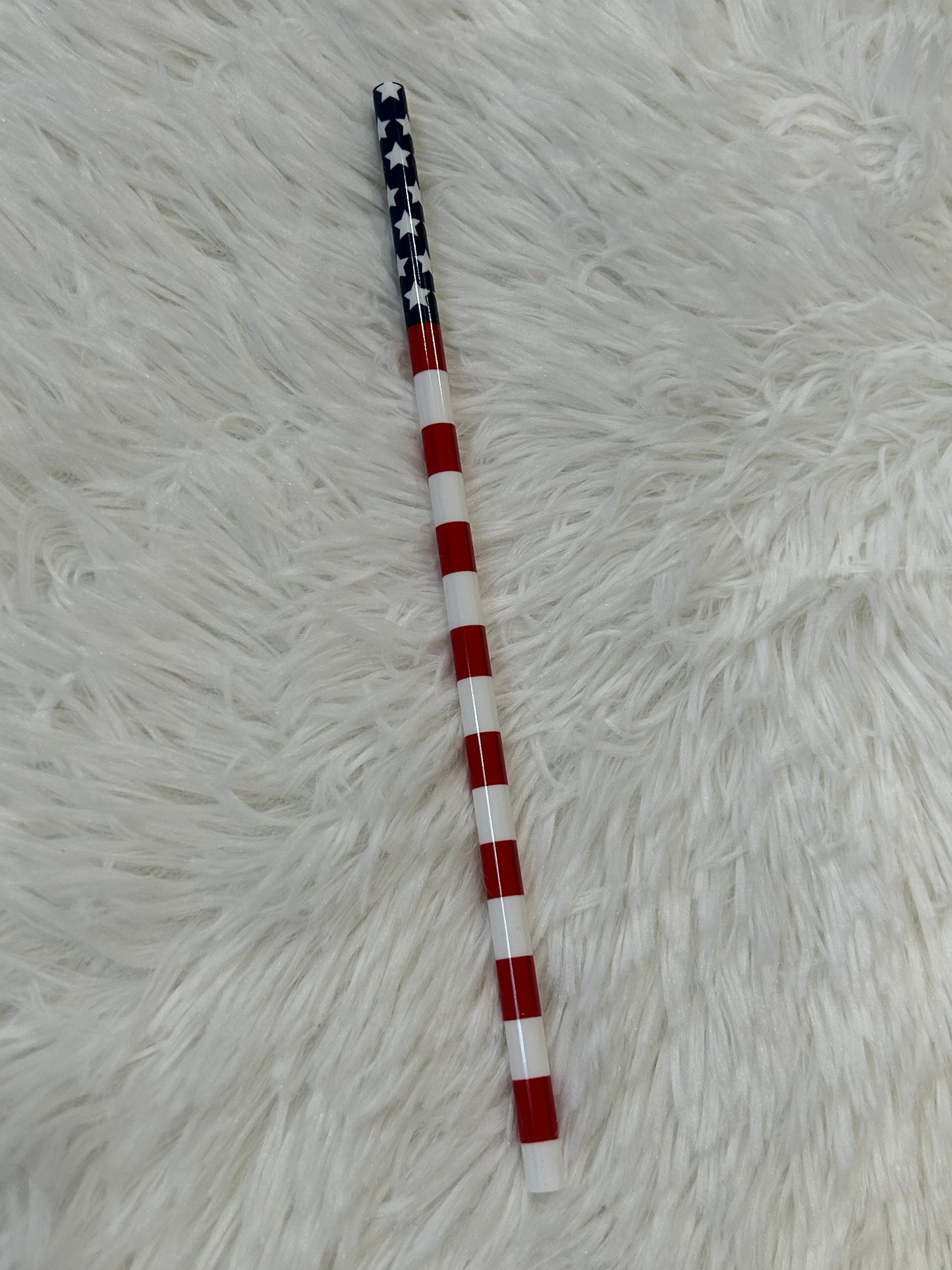 American Flag Straw